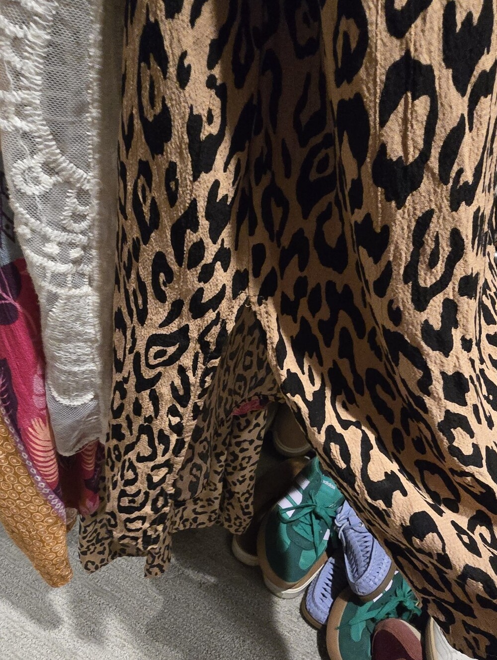 Anthro Animal Print Midi Dress - Picture 9 of 11